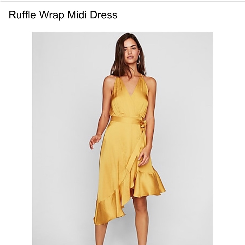 Ruffle Wrap Midi Dress - BRAND NEW, NEVER WORN